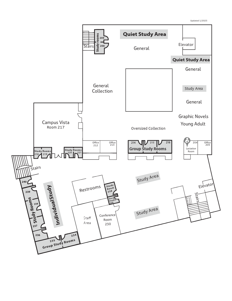 PC Library Map - 2nd Floor