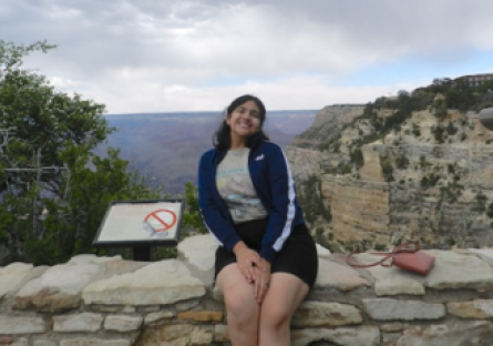 PC grad Sarahi Mora Hernandez enjoys the outdoors in Arizona